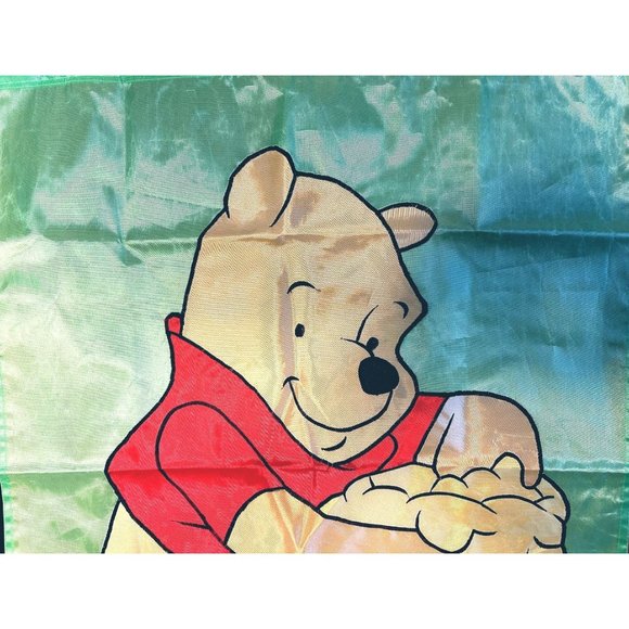 VTG Disney 1998 Pooh 100 Acre Collection Embroidered 100% Nylon Yard Flag 43x27 - Picture 4 of 9